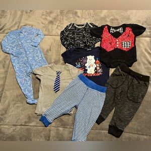 7 piece baby boy clothes size 6/12 months